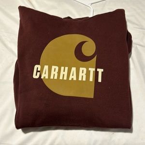 Men’s Maroon Carhartt pullover hoodie size(XL)